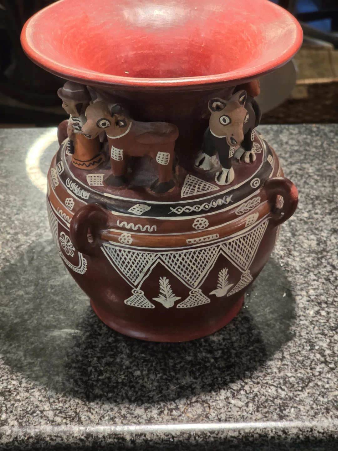 Peru Decorative Ceramic Vase with Figures - photo 2