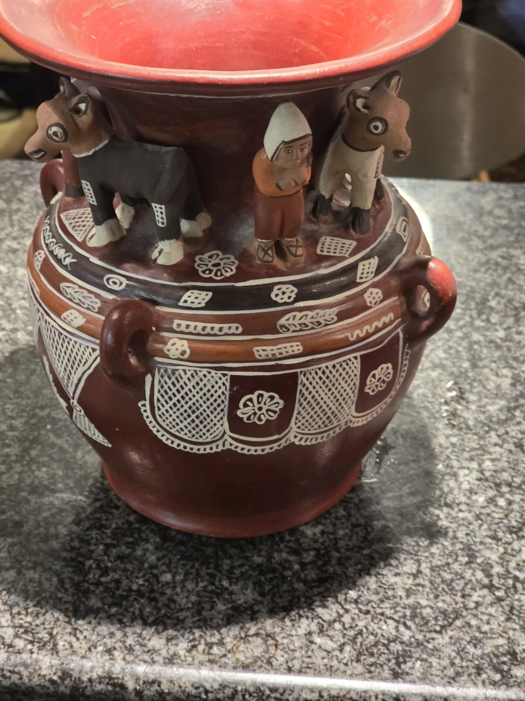 Peru Decorative Ceramic Vase with Figures - photo 3