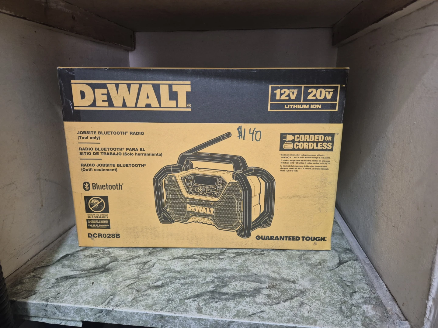 DeWalt 12V/20V MAX Cordless Jobsite Bluetooth Radio DCR028B