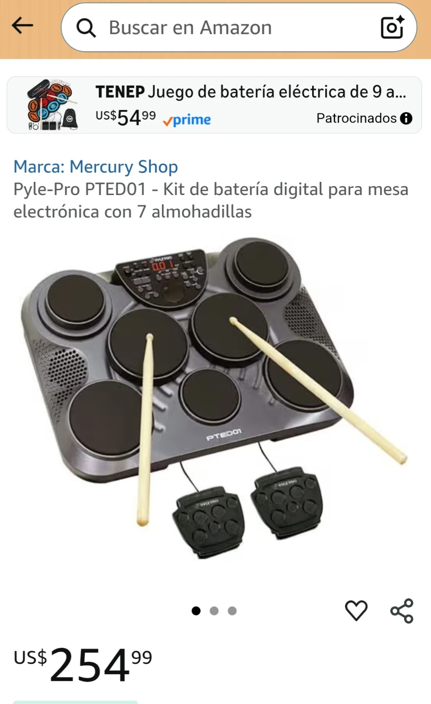 PYLE PTE001 Electronic Drum Set - photo 5