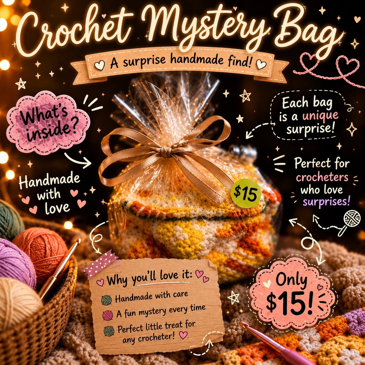 Crochet Mystery Bag - Handmade Surprise