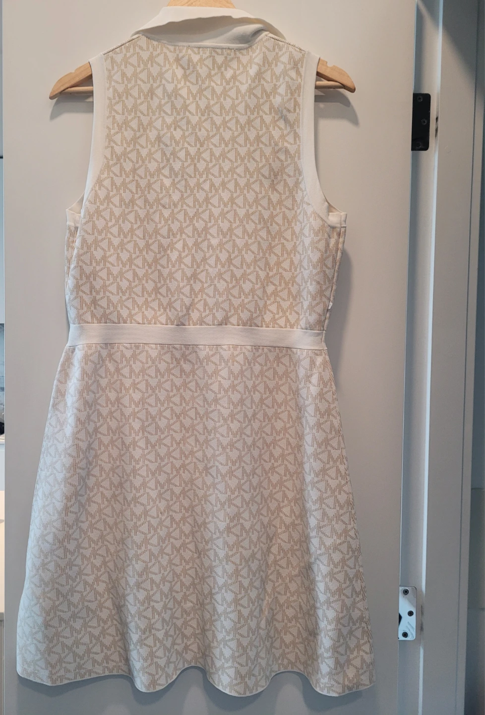 Size Large, Authentic Michael Kors Logo Jacquard Zip Polo Dress - photo 5