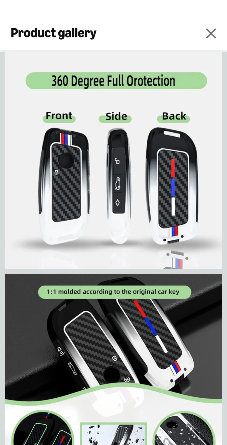 New Car Key Case Cover Shell for BMW i7 X7 G07 LCI - photo 2