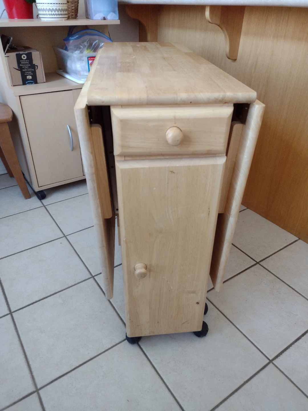 Drop Leaf Table with Storage