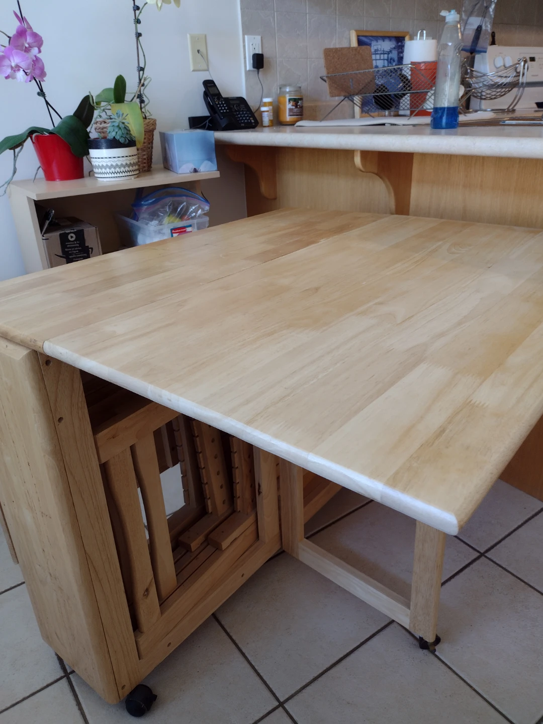 Drop Leaf Table with Storage - photo 3