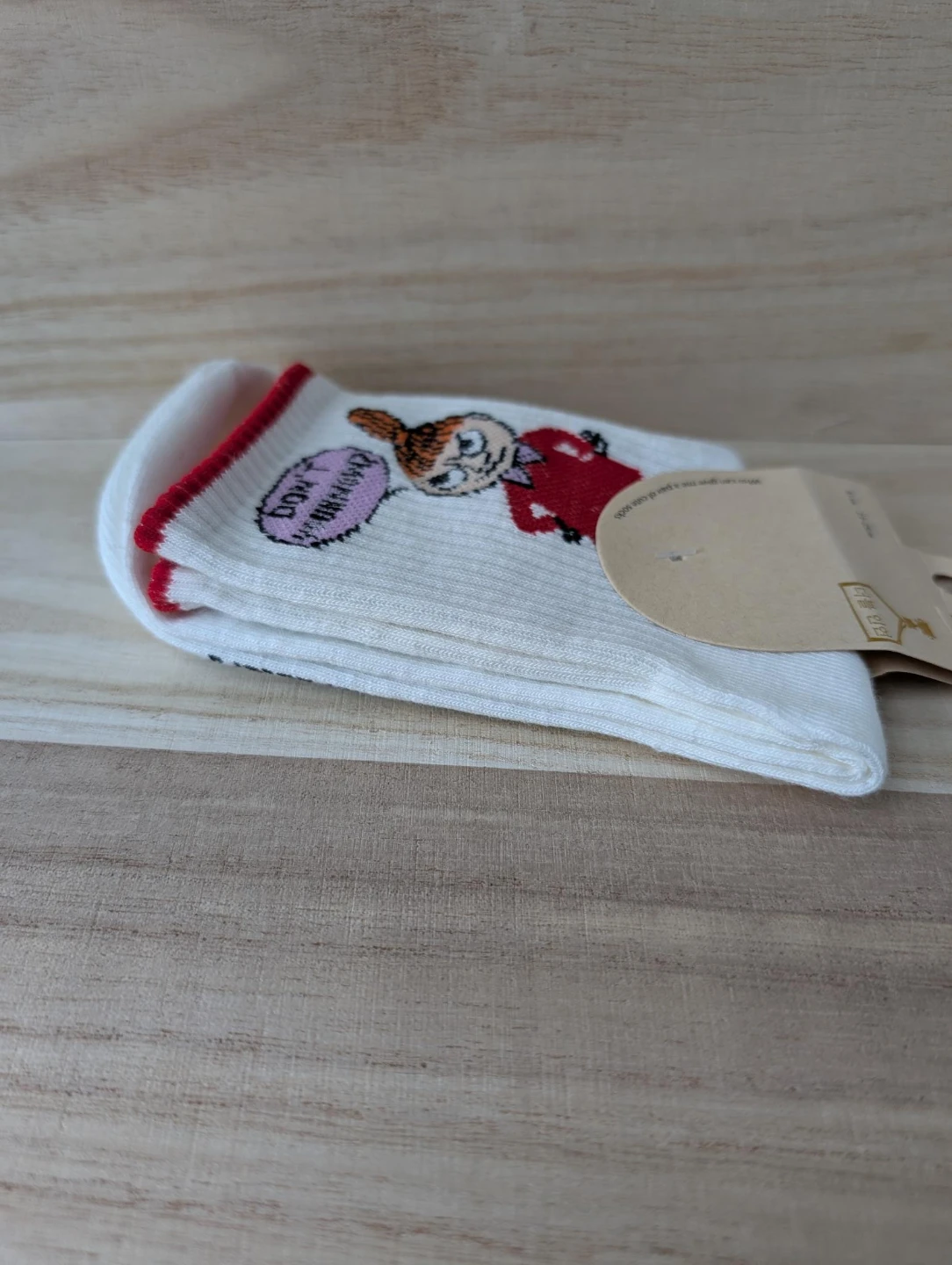 Little My White Moomin Socks with "Don't You Know?" - photo 2