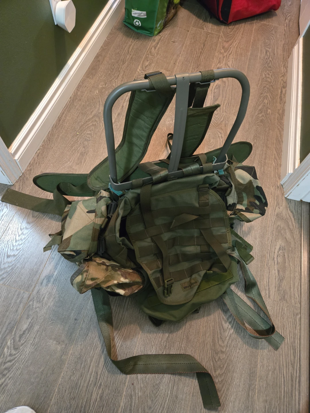 Military Style External Frame Backpack