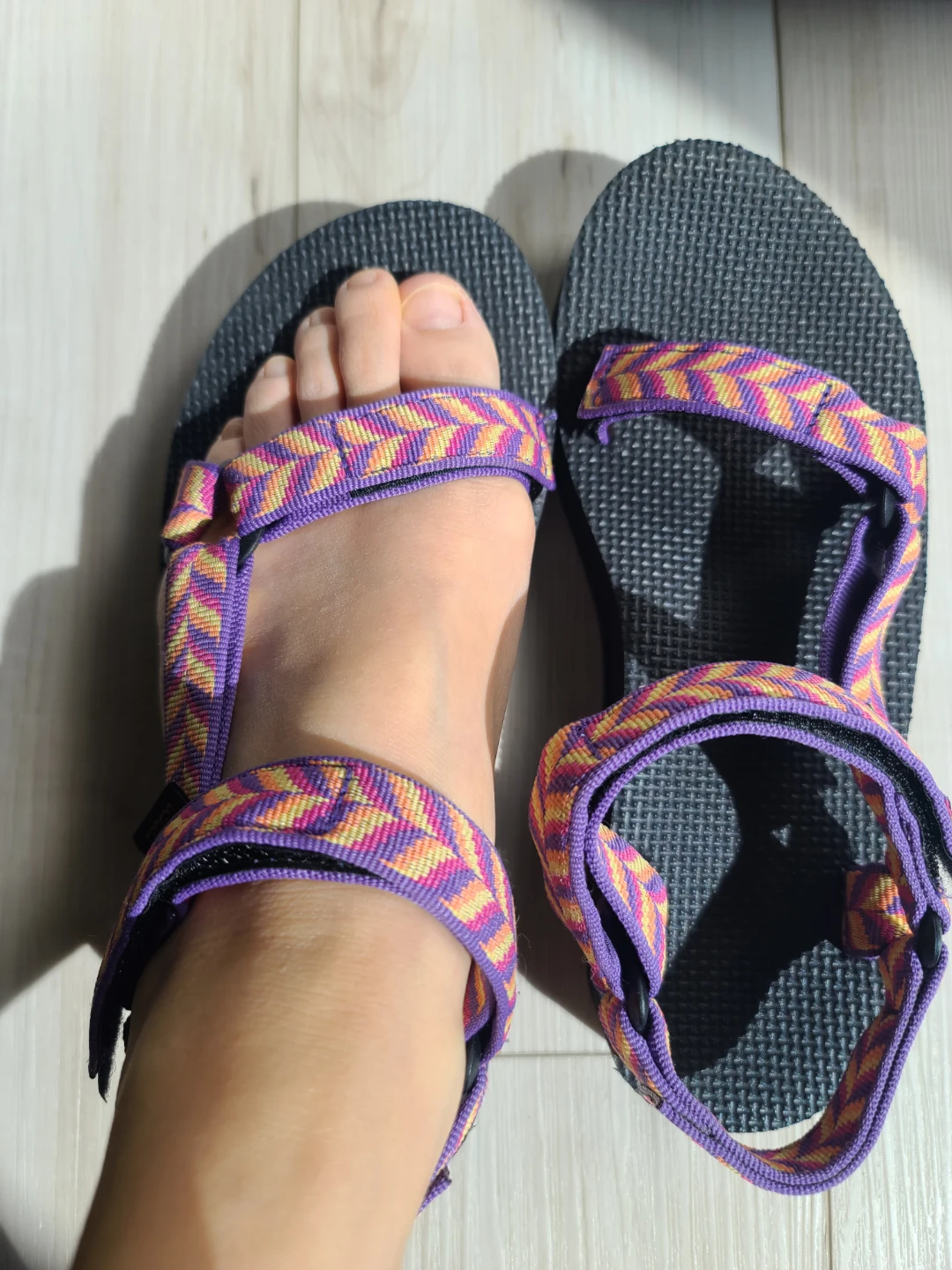 Teva Original Universal Sandals - Purple/Yellow/Pink Pattern