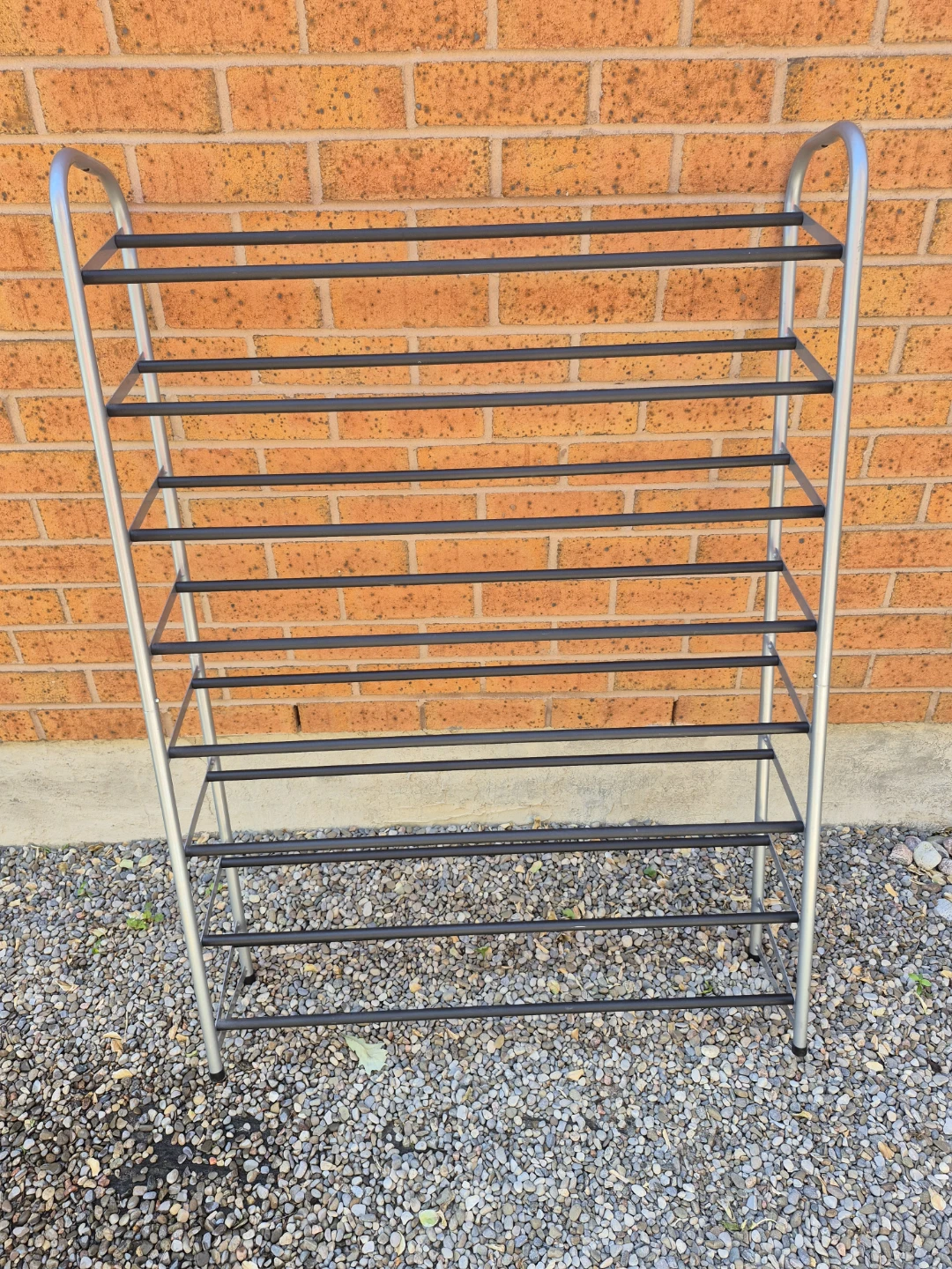 Silver 5-Tier Shoe Rack