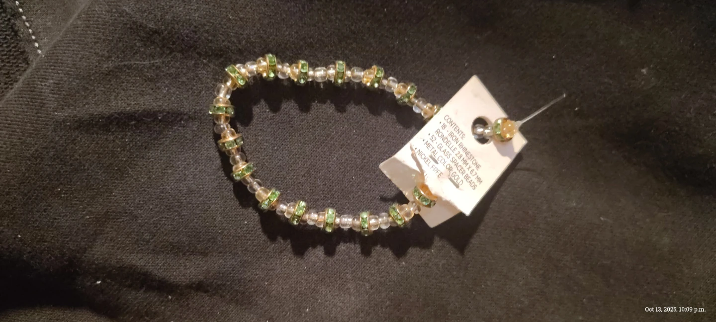 Bead Landing Gold Tone Rhinestone Bracelet - photo 3