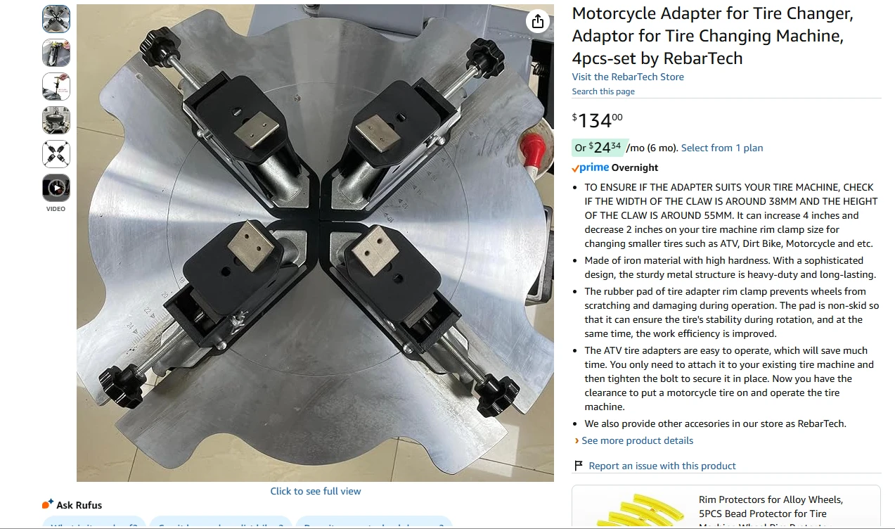 Motorcycle Adapter for Tire Changer, 4pcs - photo 2