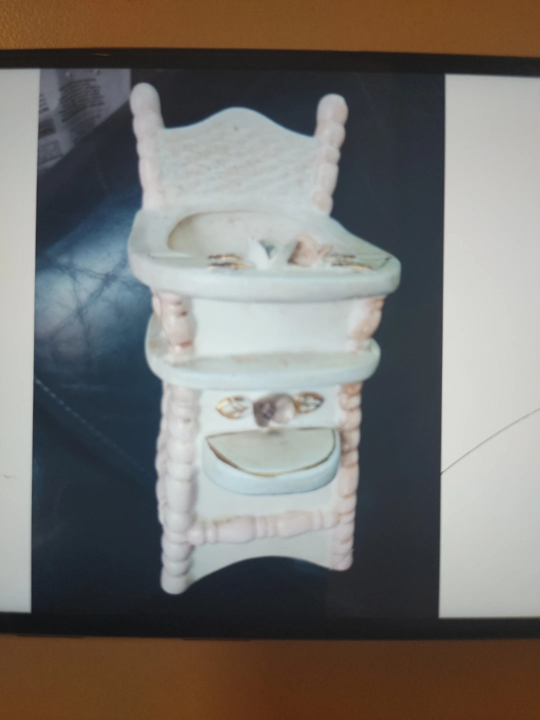 Vintage Ceramic Doll High Chair Trinket Dish