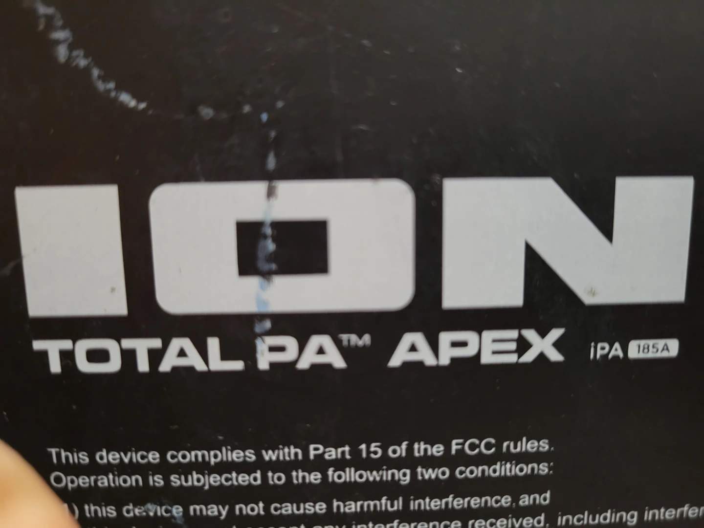 "ION PA Apex Bluetooth Speaker - Parts/Repair - Powers On" - photo 3