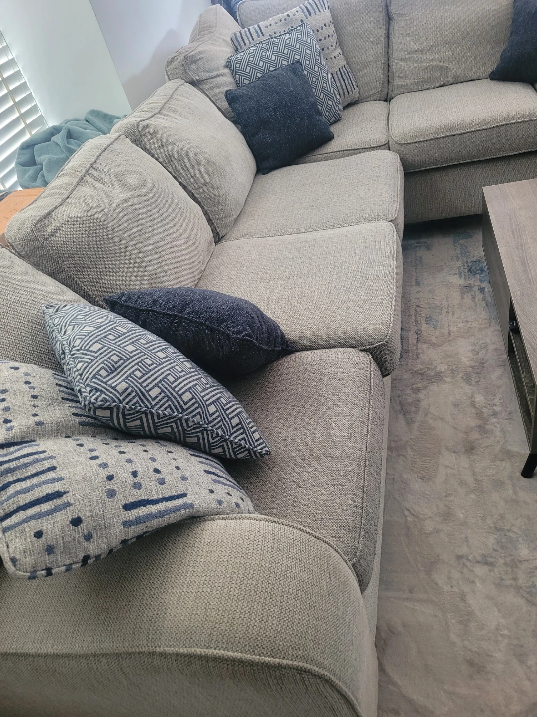 Secional Couch with Decorative Pillows - photo 2