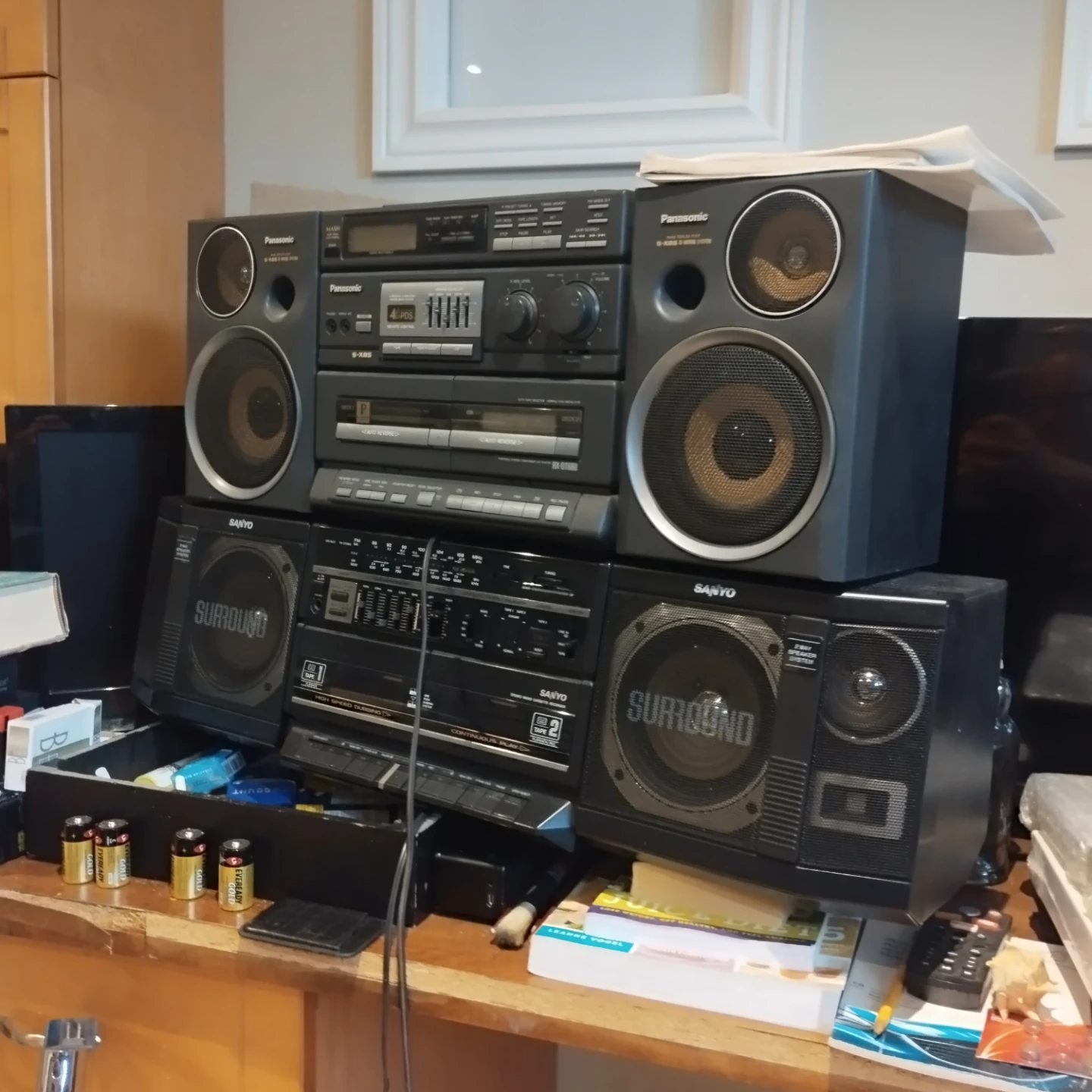 Panasonic and Sanyo Stereo Boombox System