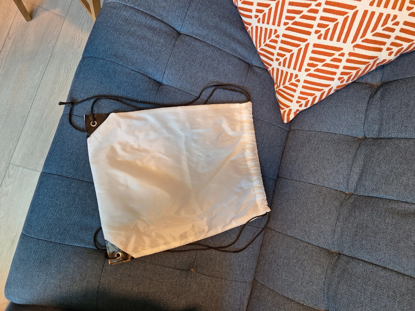 White Drawstring Bag