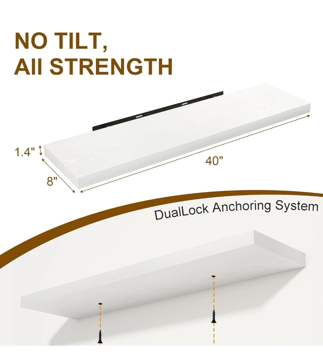Floating Shelf 40" White - photo 3
