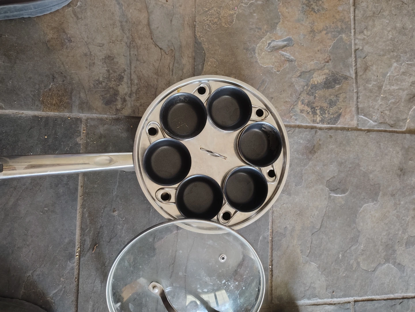 6-Cup Stainless Steel Egg Poacher Pan with Lid