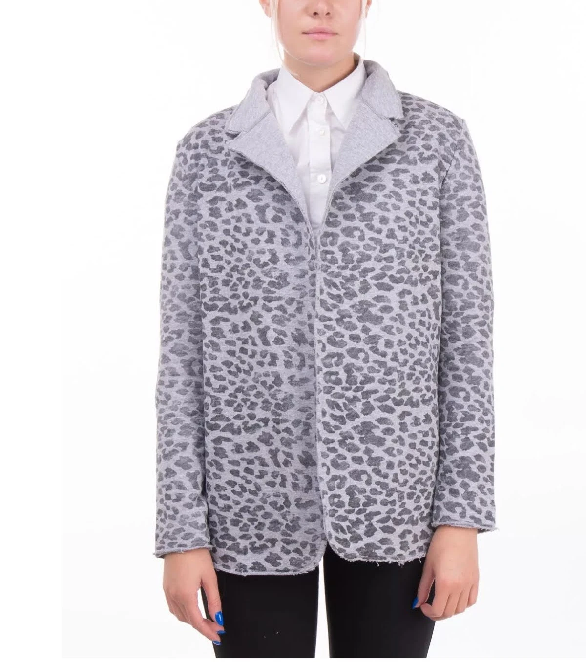 Grey Leopard Print Jacket