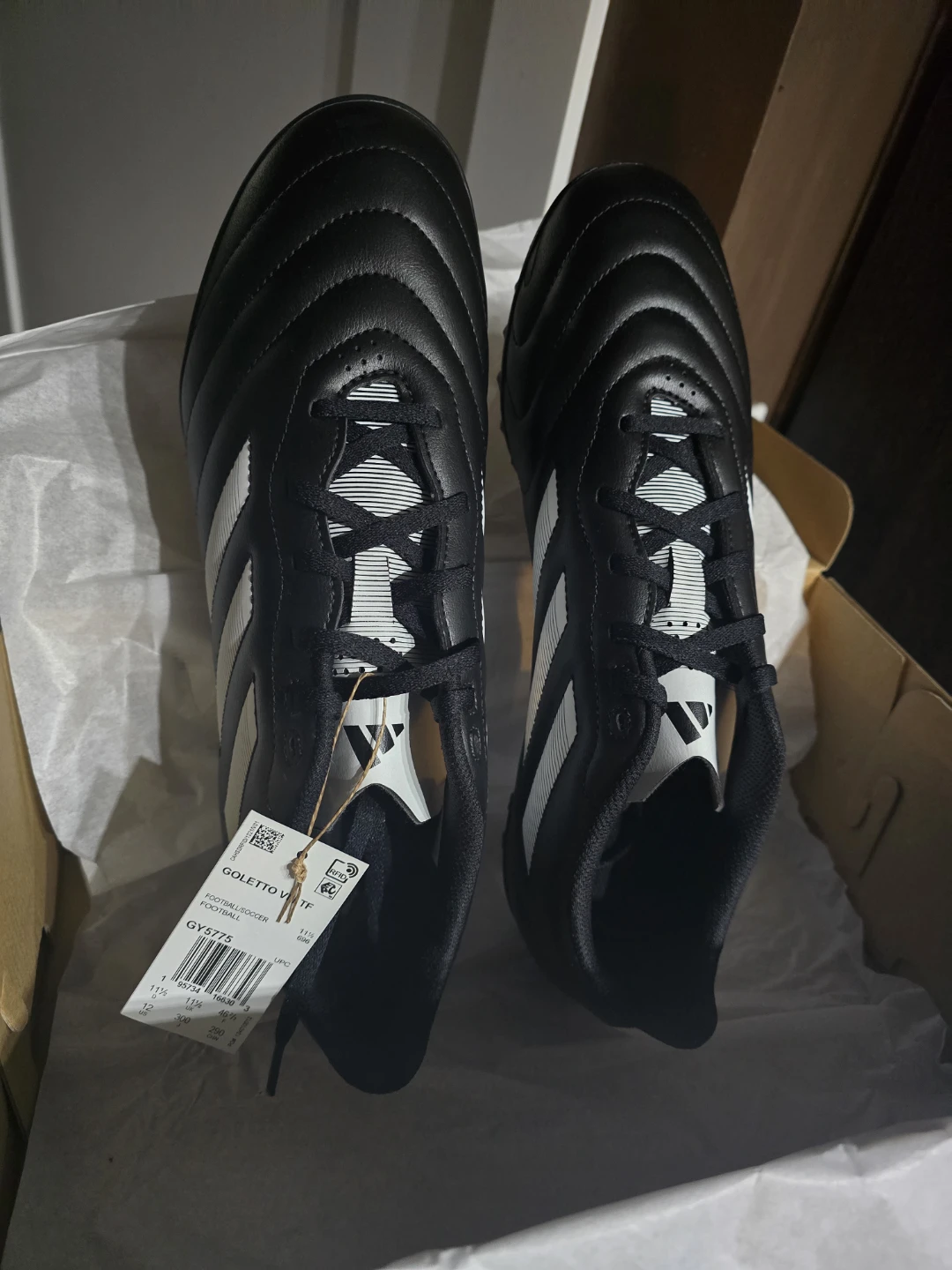 Adidas Goletto VIII TF Football Soccer Cleats - Black - photo 3