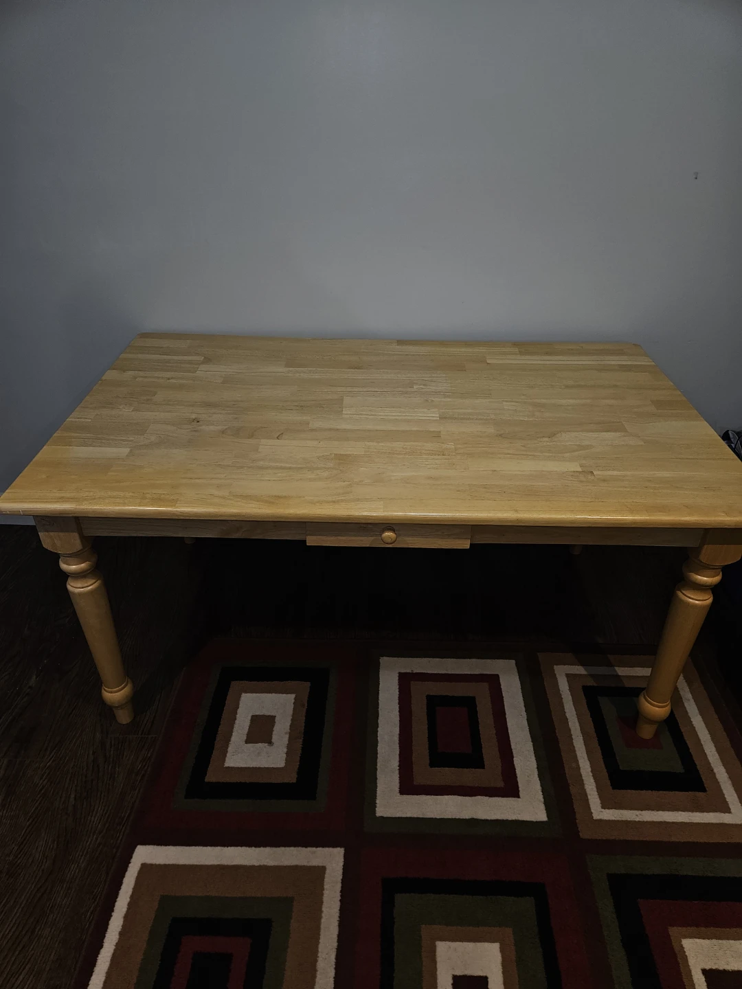 Pine wood Harvest table w/ 2 swivel chairs - photo 4