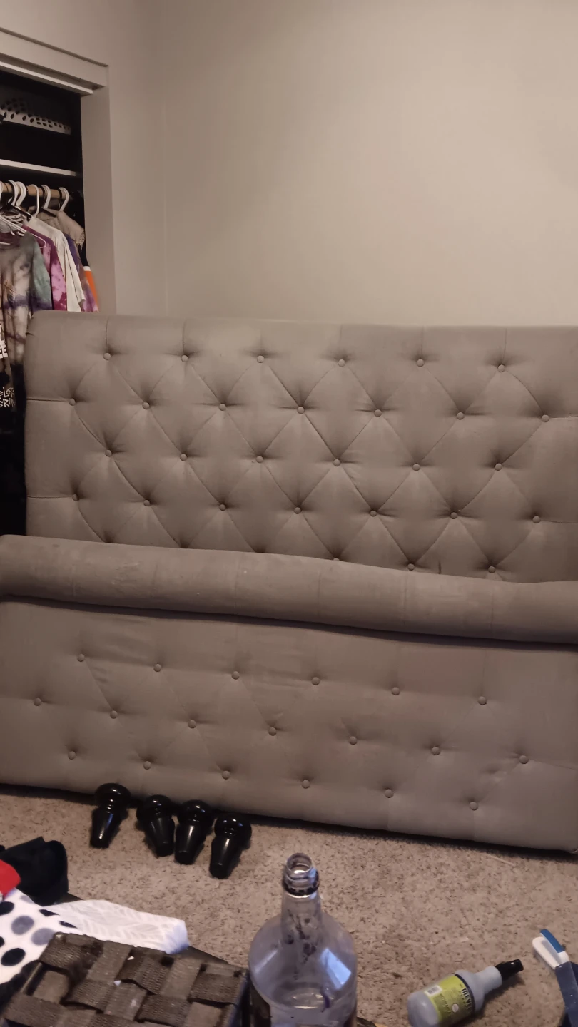 Tufted Upholstered Headboard and Side Rails