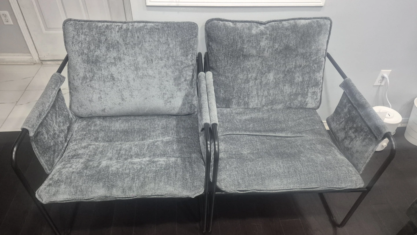 Grey Accent Chairs - Set of 2 - photo 5