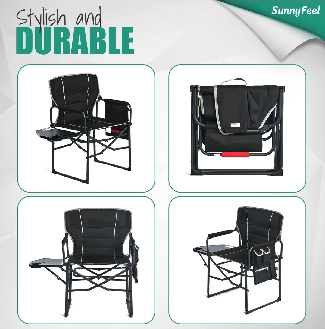 SunnyFeel Folding Camping Chair with Side Table - photo 4