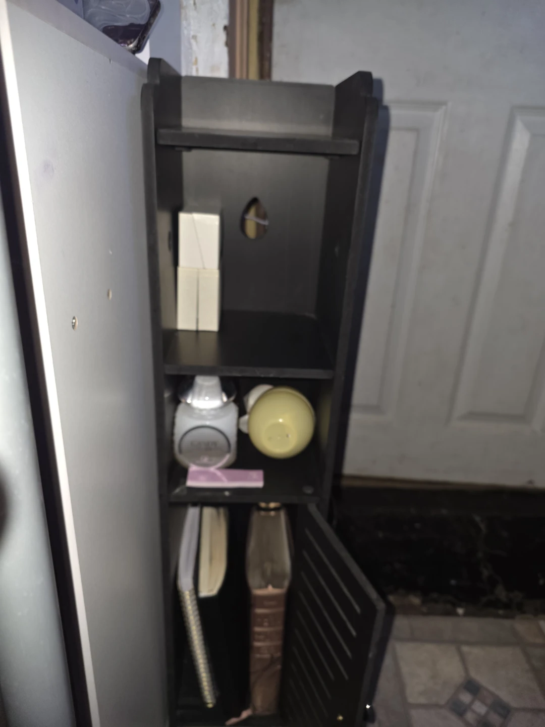 All Black Slim Storage Cabinet - 27.5 inch H - photo 2