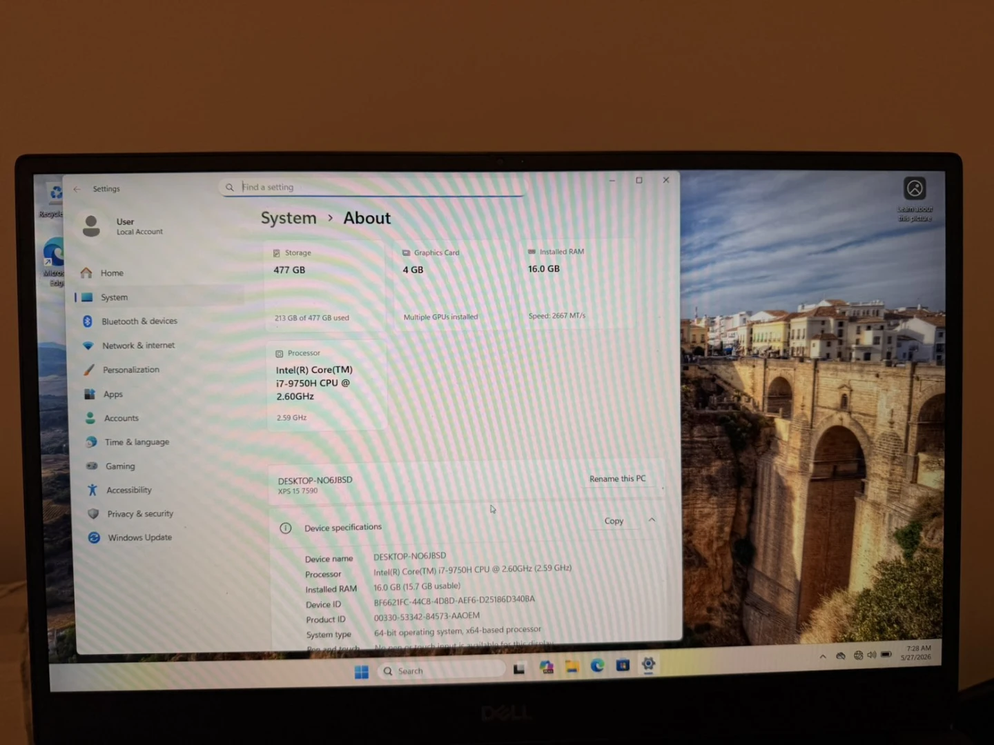 Dell XPS 15 7590 Laptop Core i7 16GB RAM 512SSD URGENT SALE - photo 5