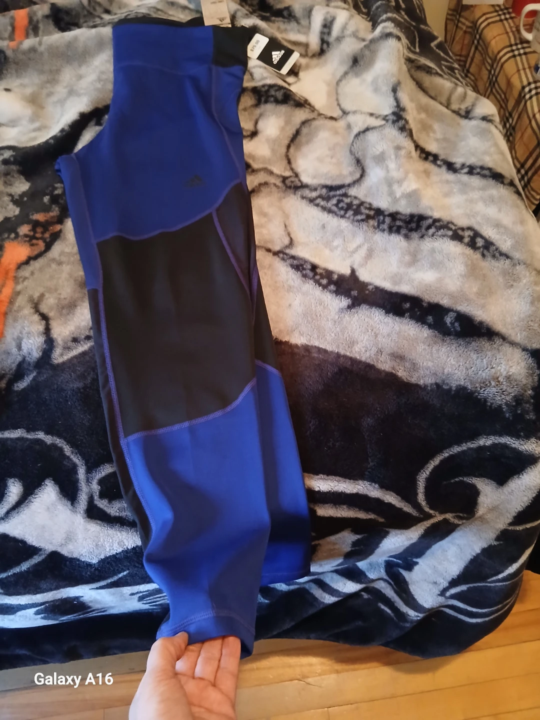 Adidas Women's Blue & Black Athletic Leggings - photo 2