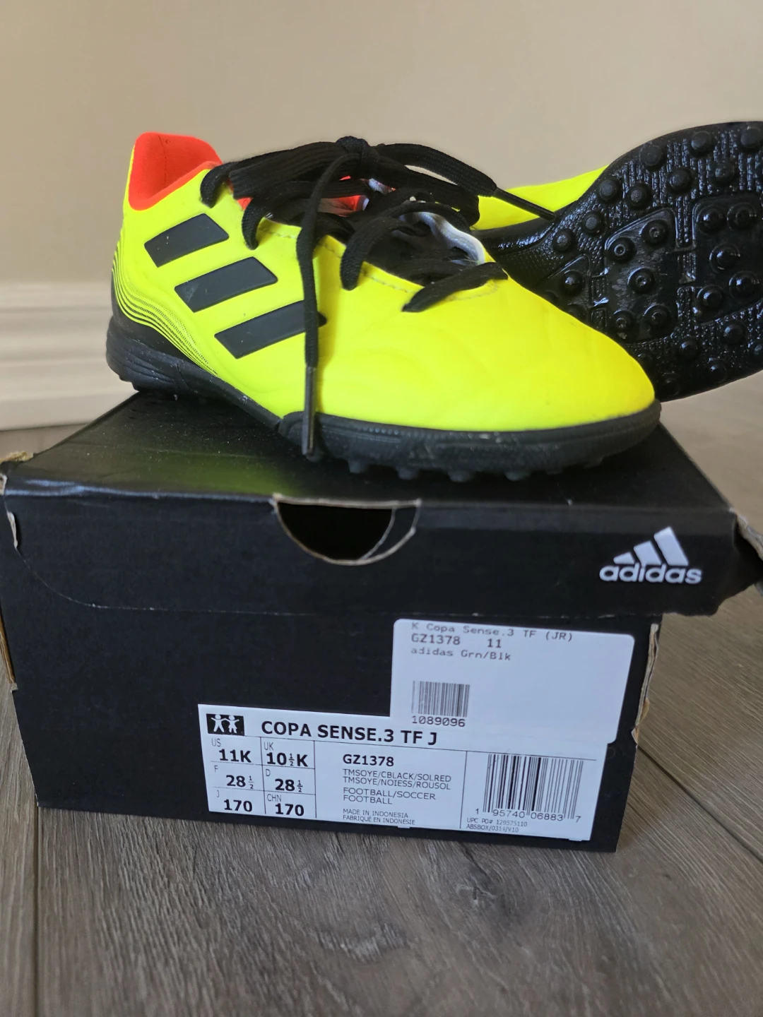 Adidas turf Soccer - Neon Yellow/Black - photo 2