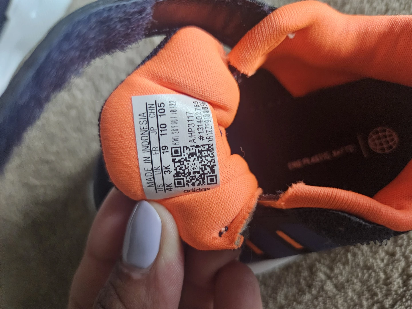 Adidas Kids Running Shoes - Navy/Orange - photo 3