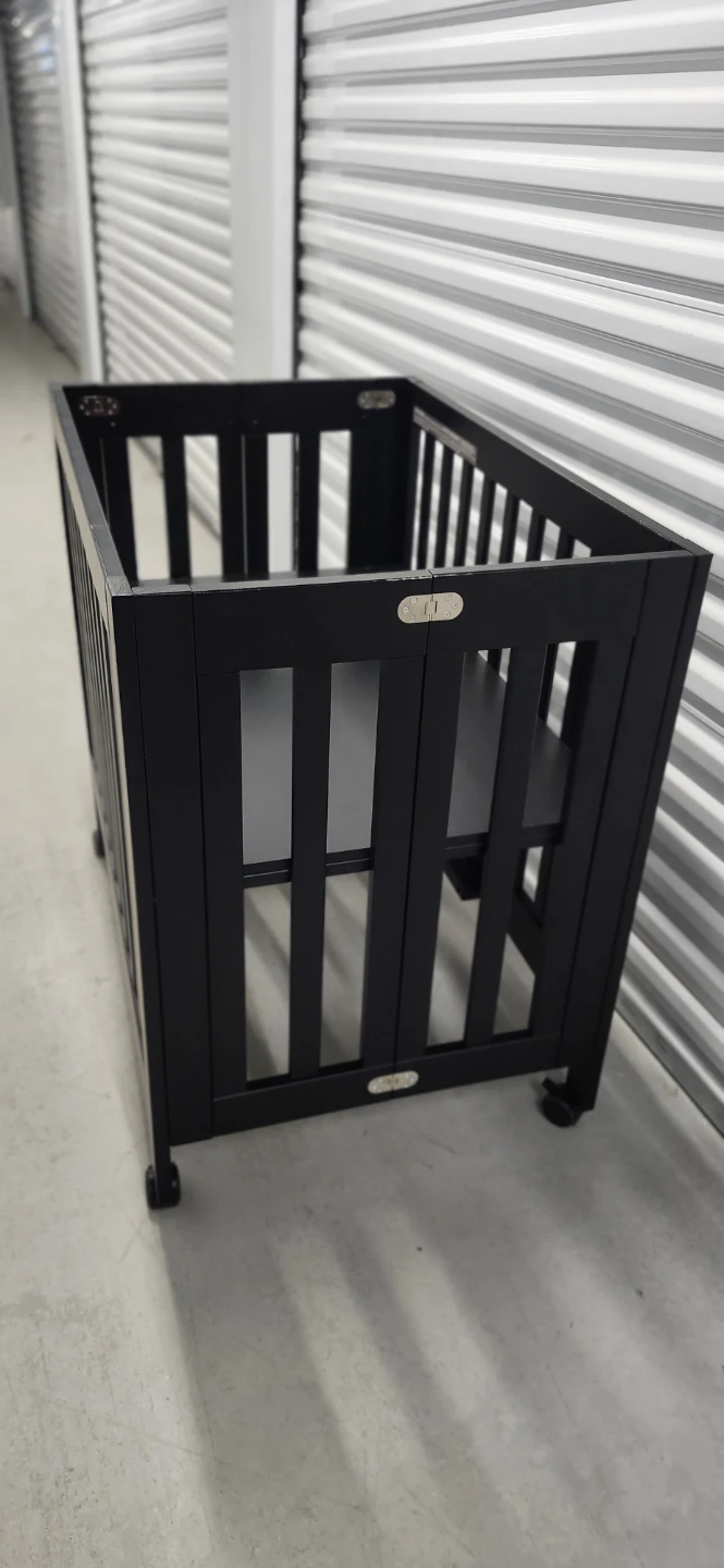 Foldable baby crib with wheels 39*25.5*36*22"LWHH