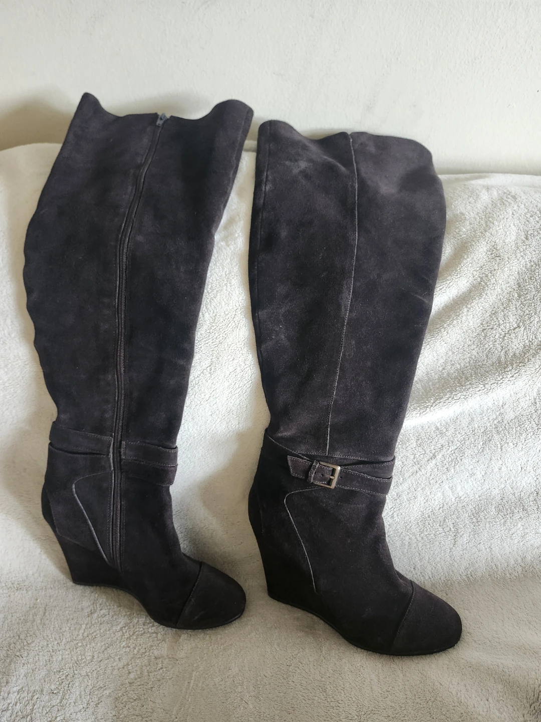 Kelsi Dagger Suede Wedge Boots