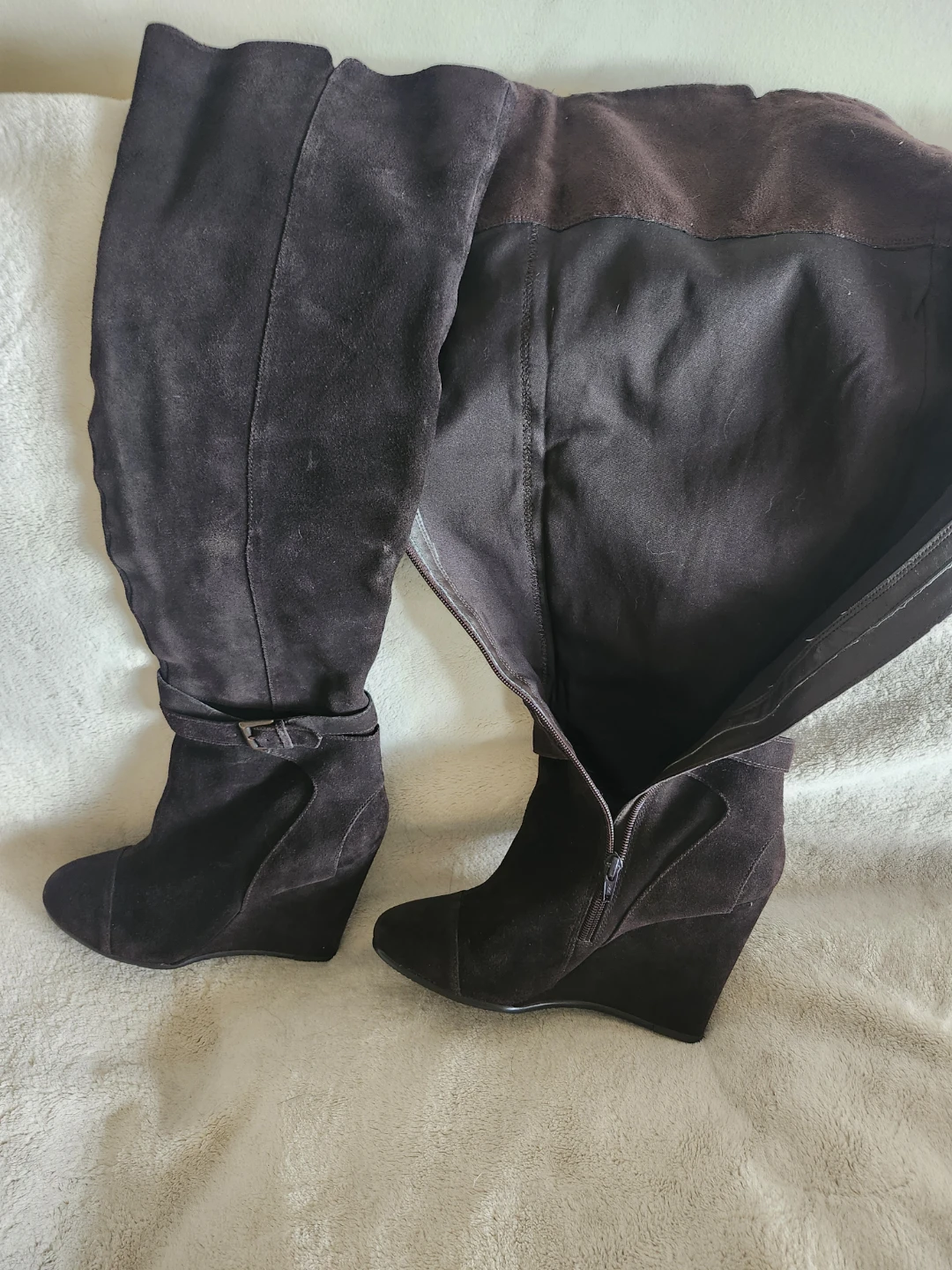 Kelsi Dagger Suede Wedge Boots - photo 3