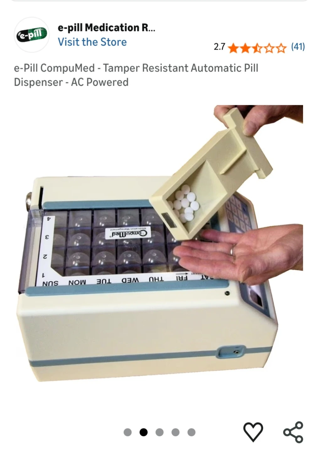 e-Pill CompuMed Automatic Tamper-Resistant Pill Dispenser - photo 3
