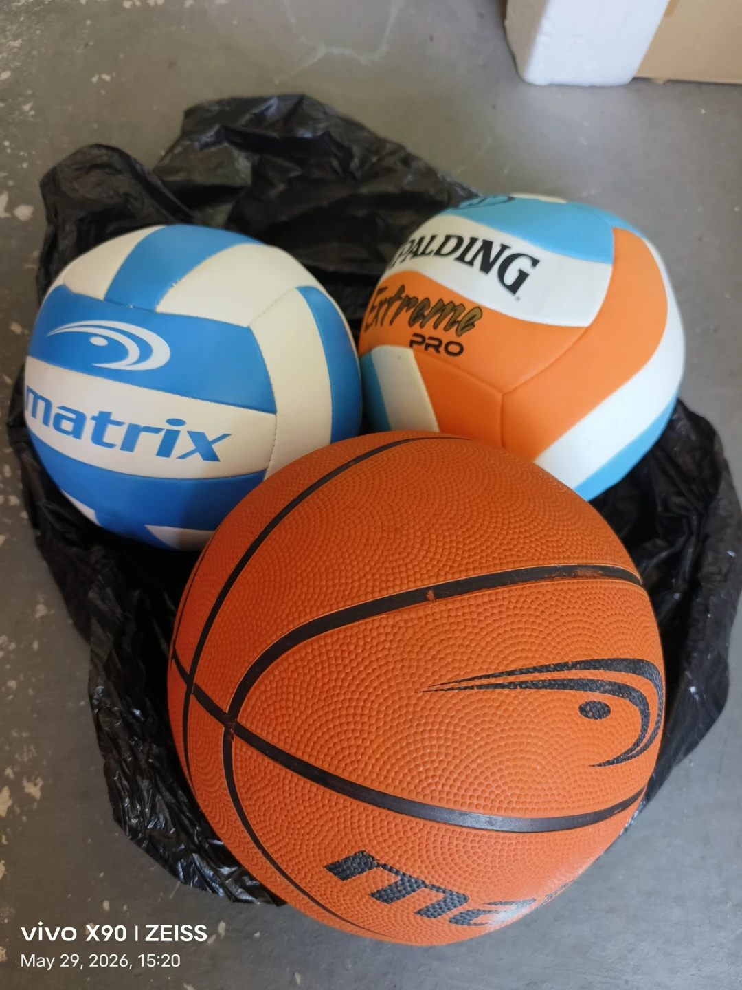 Spalding & Matrix Volleyballs with Basketball