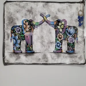 Canvas hand painted Elephant Art Print