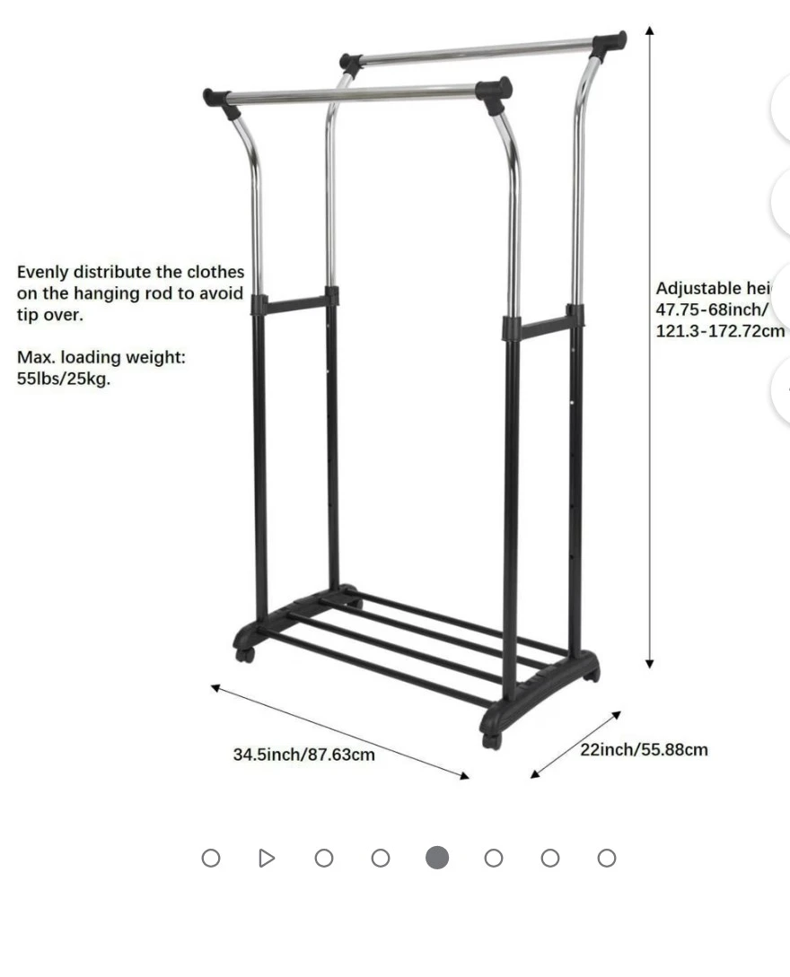Adjustable Double Garment Rack - photo 2
