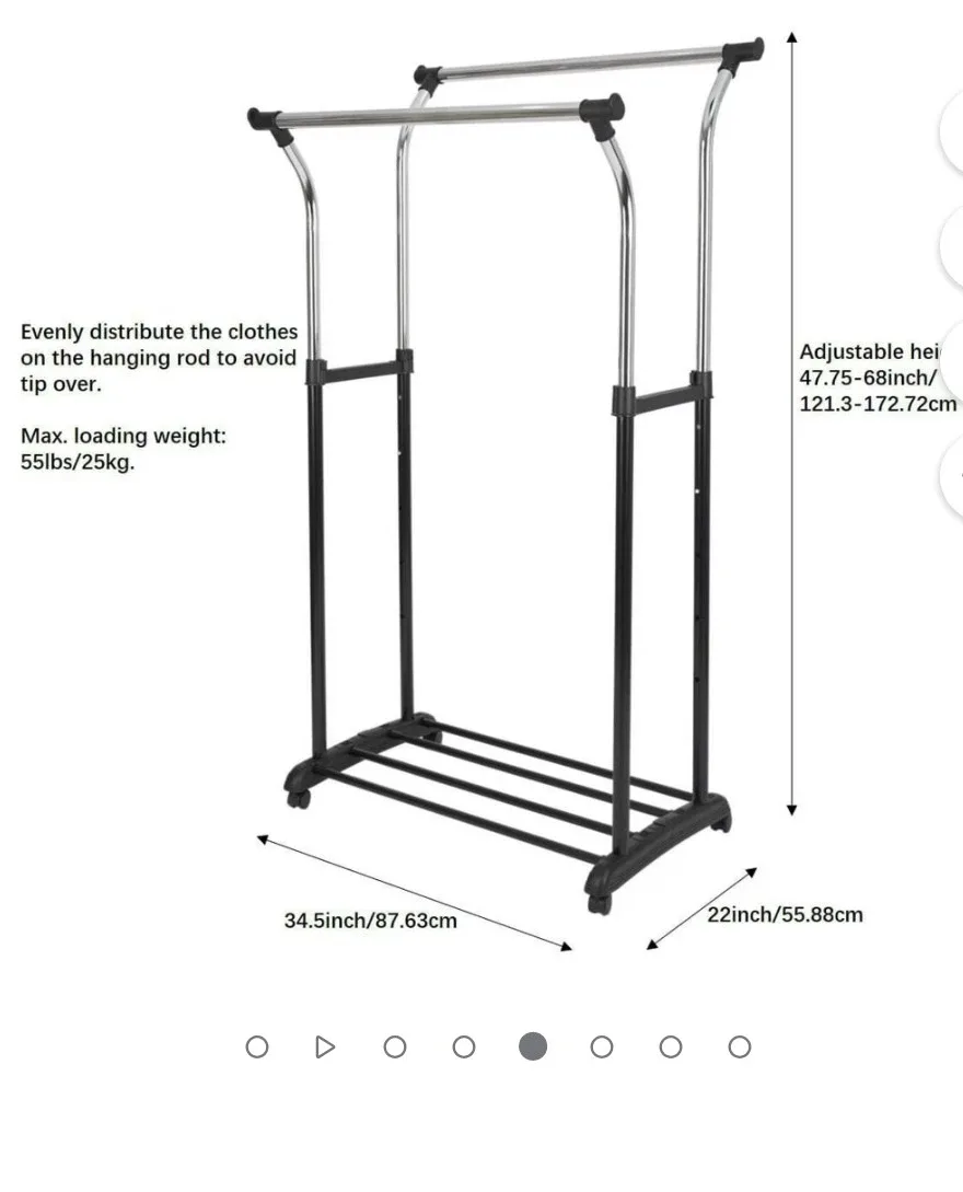 Adjustable Double Garment Rack - photo 2