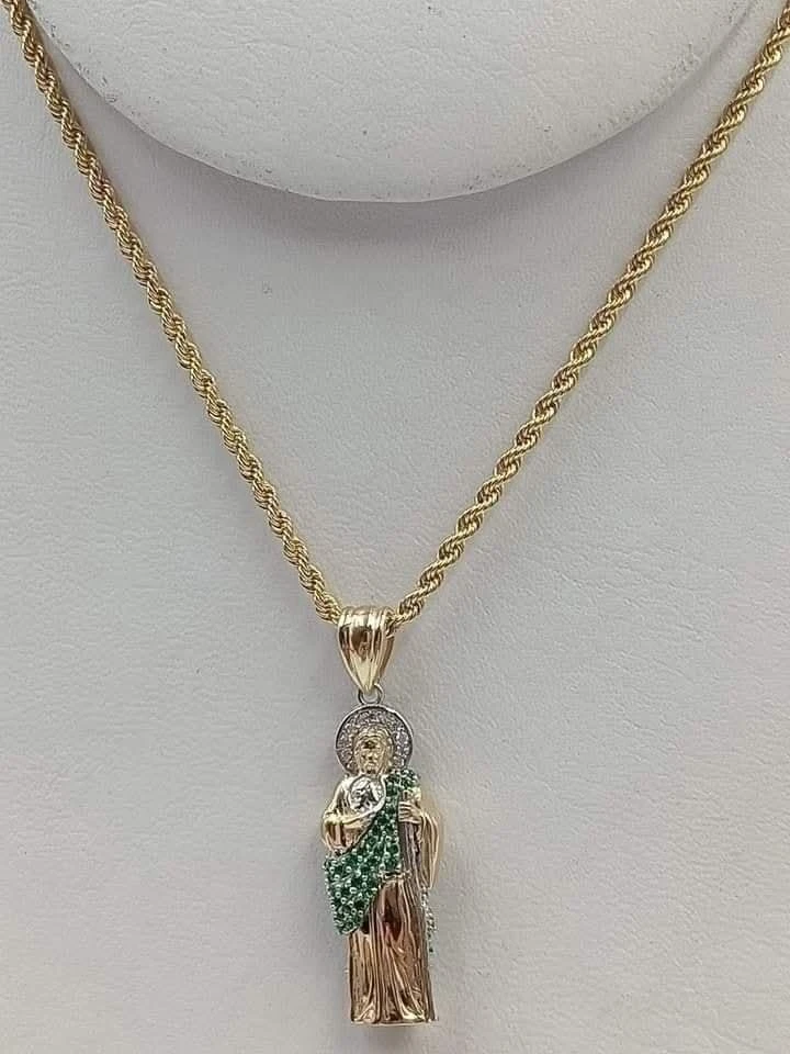 Gold Necklace with St. Jude Pendant - photo 5
