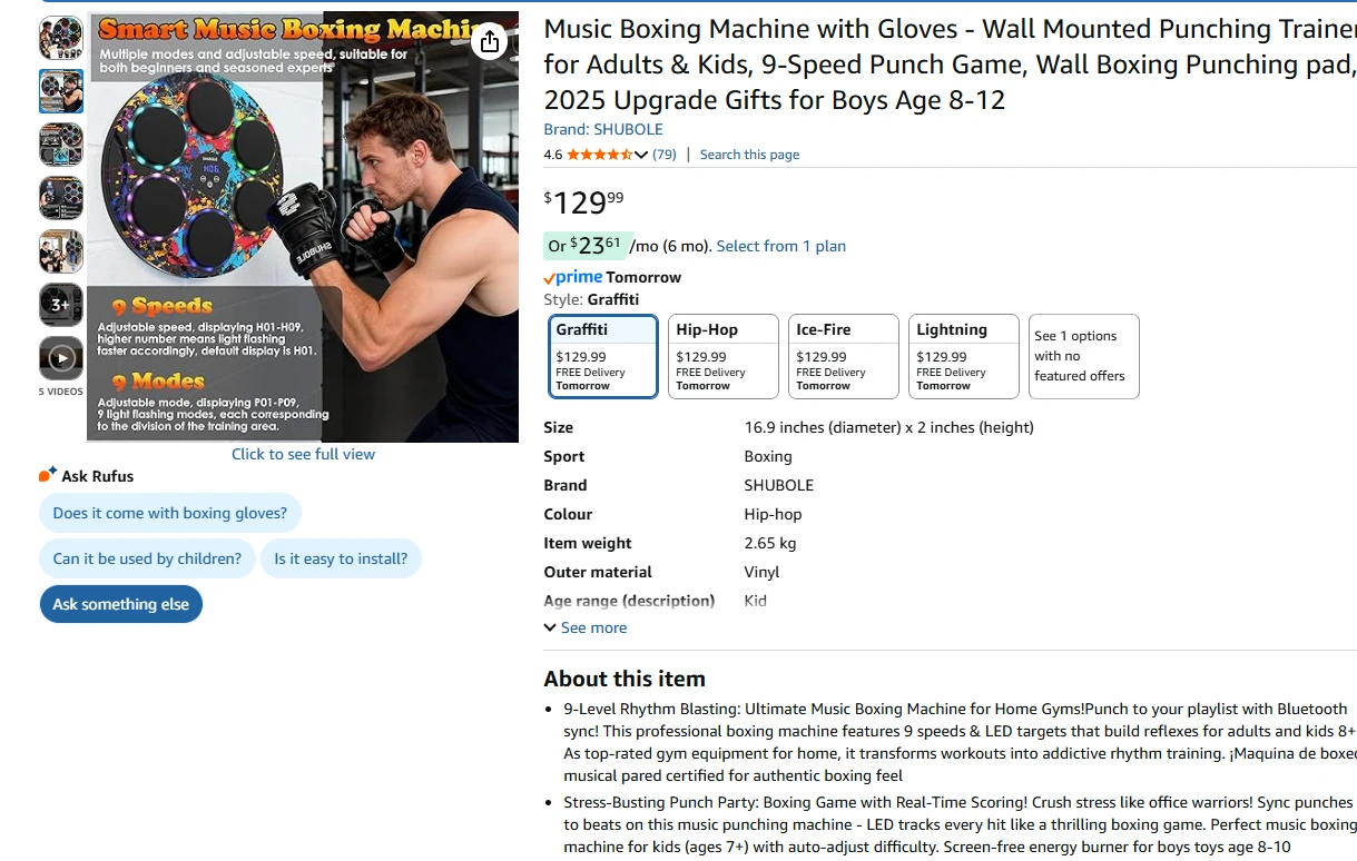 Smart Music Boxing Machine - photo 2