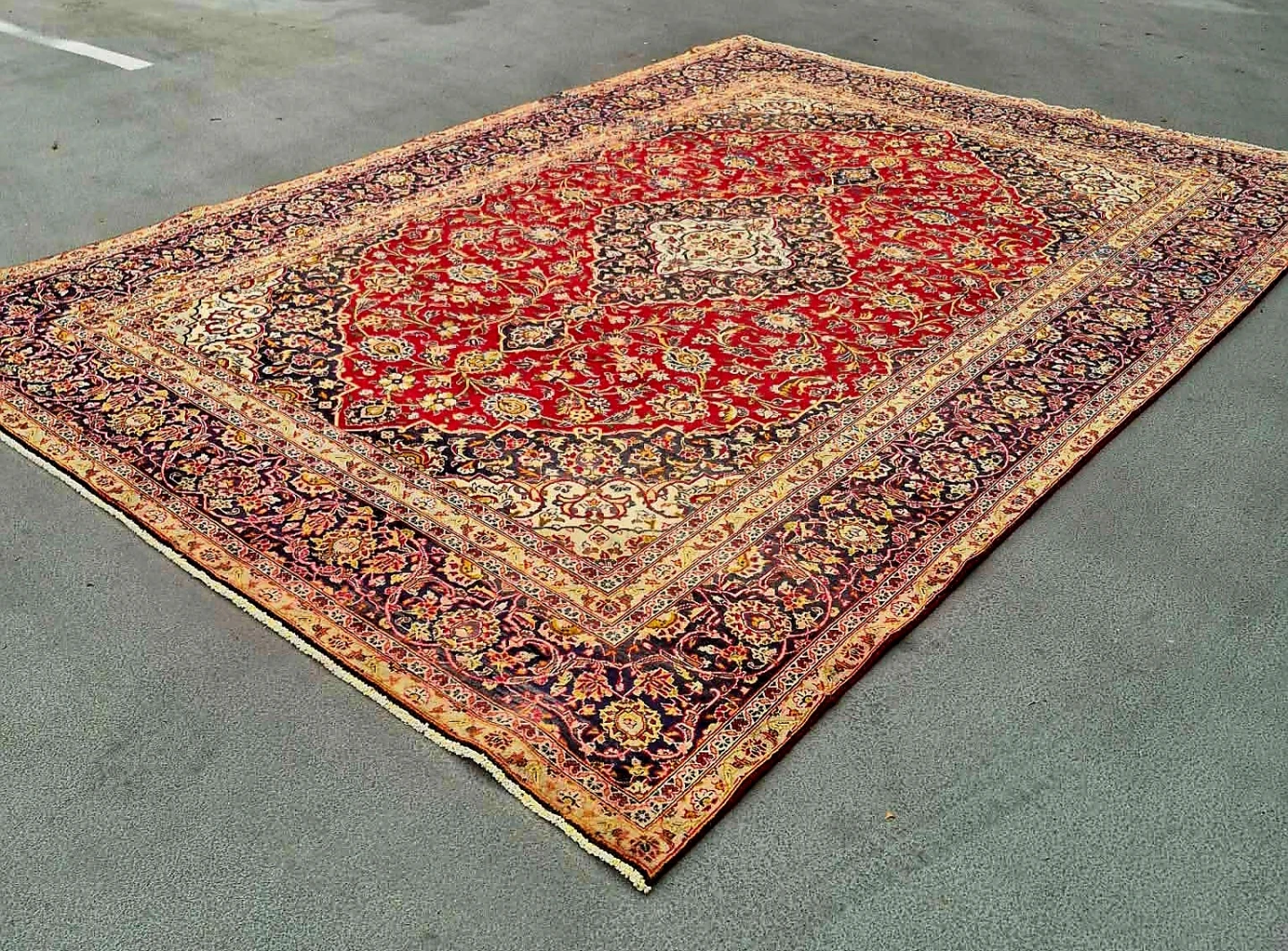 Rare Large Hand Woven Kashan Carpet Area Rug From Iran - photo 5