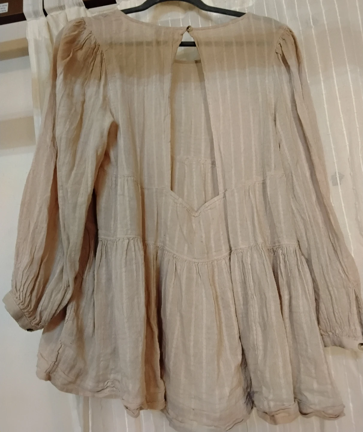 American Eagle Beige Striped Blouse - photo 2