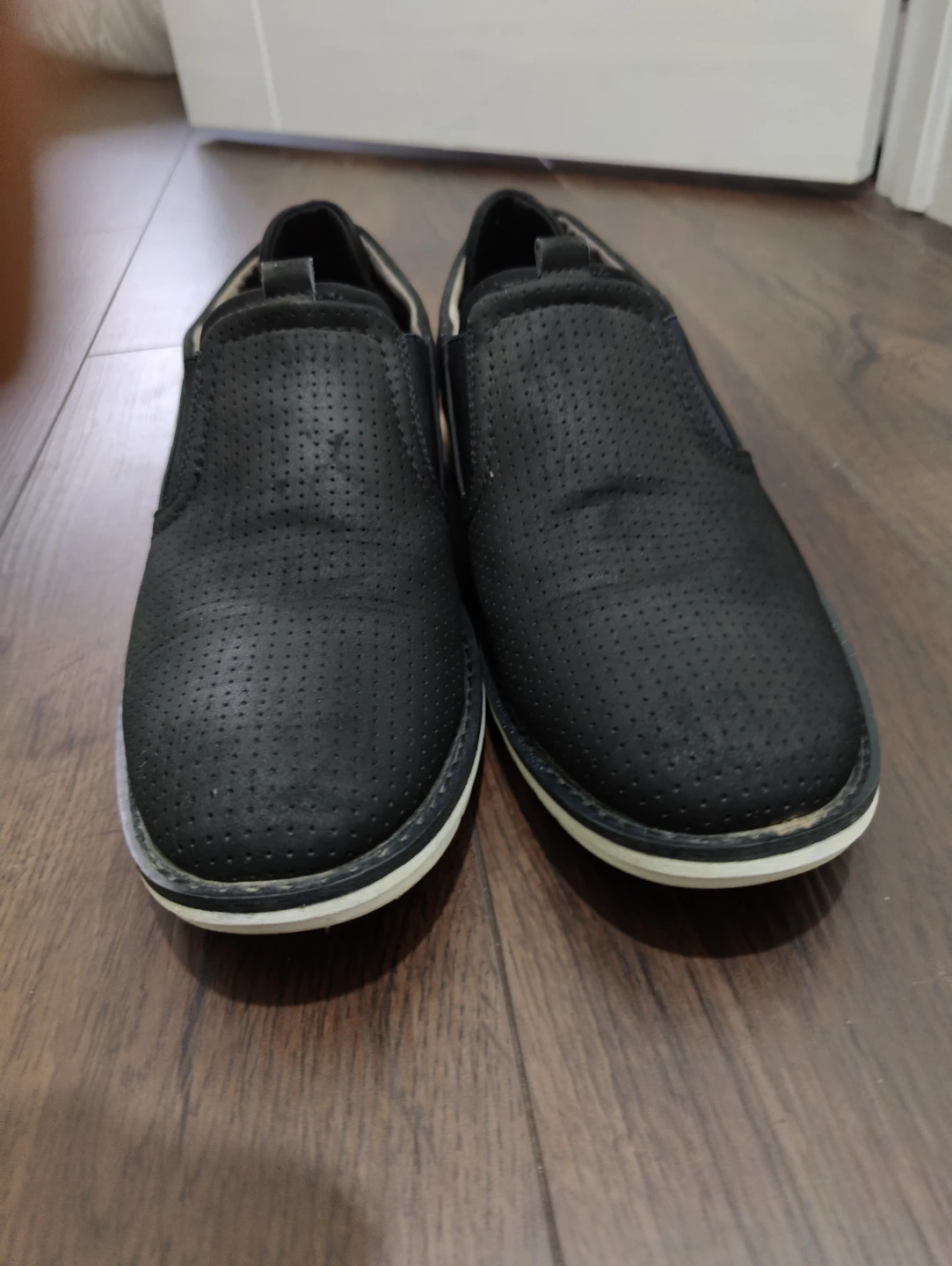 Kenneth Cole Black Perforated Slip-On Loafer Shoes - photo 3