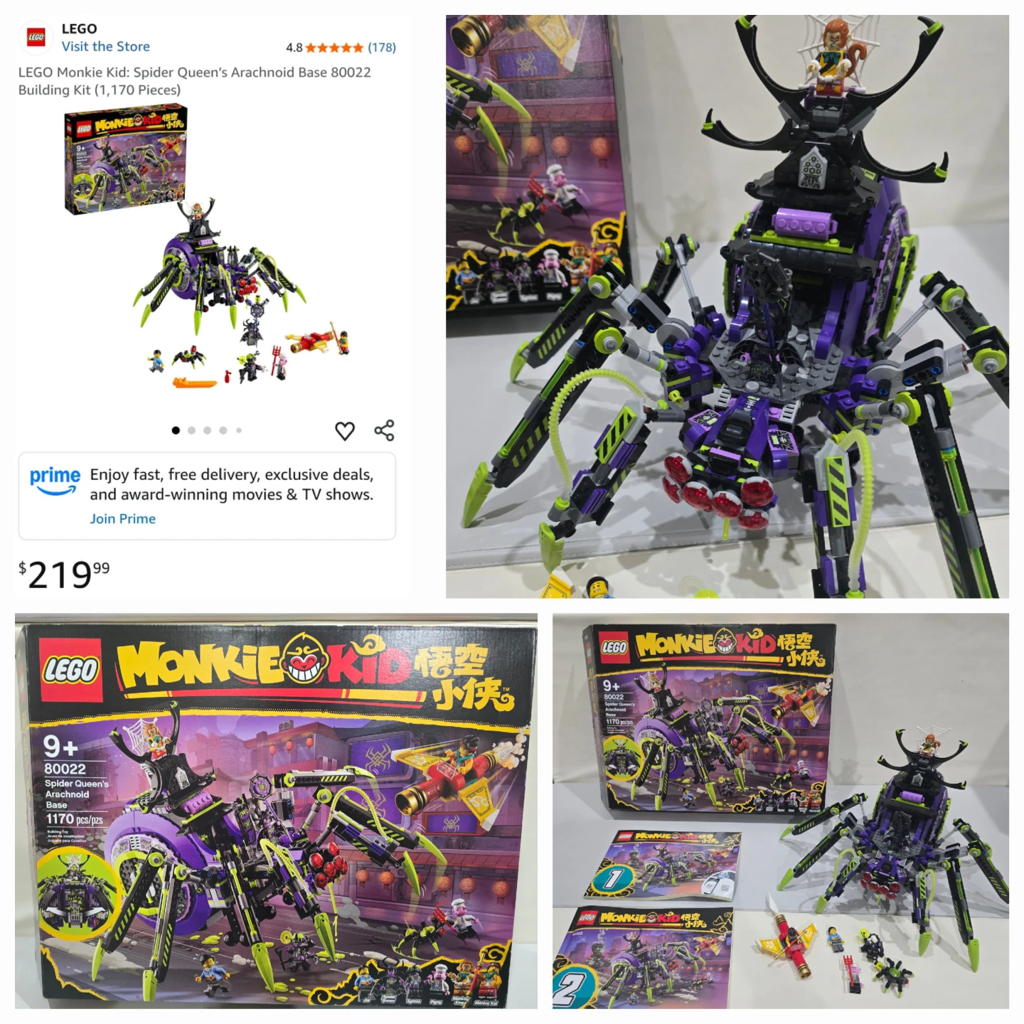 LEGO Monkie Kid – Spider Queen’s Arachnoid Base (Set 80022)