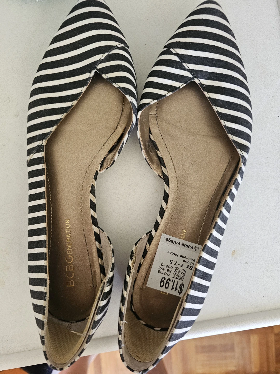 Shoes black and white never used from Value Village