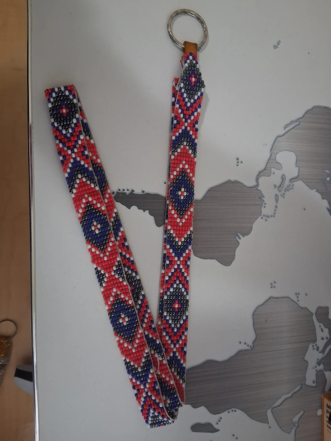 Beaded Lanyard with Keychain - photo 2