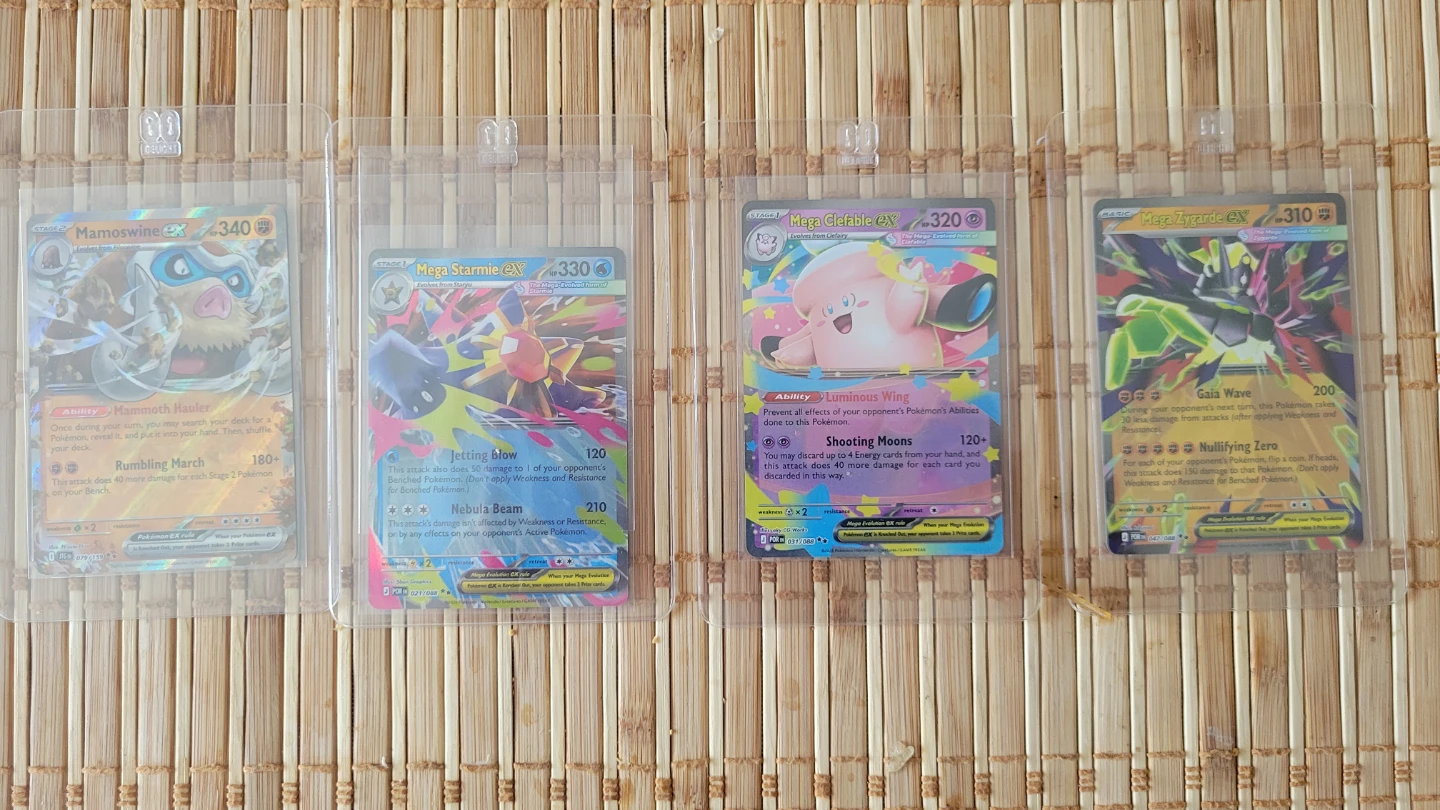 Pokemon EX Trading Cards - Mamoswine, Starmie, Clefable, Zygarde